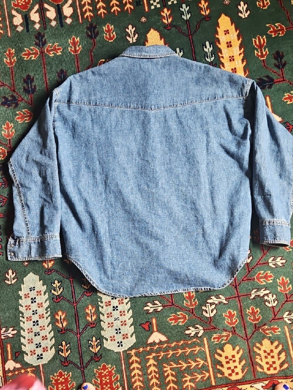 Alex Mill Santa Fe Light Blue Denim Western Snap Shirt - Picture 5 of 7